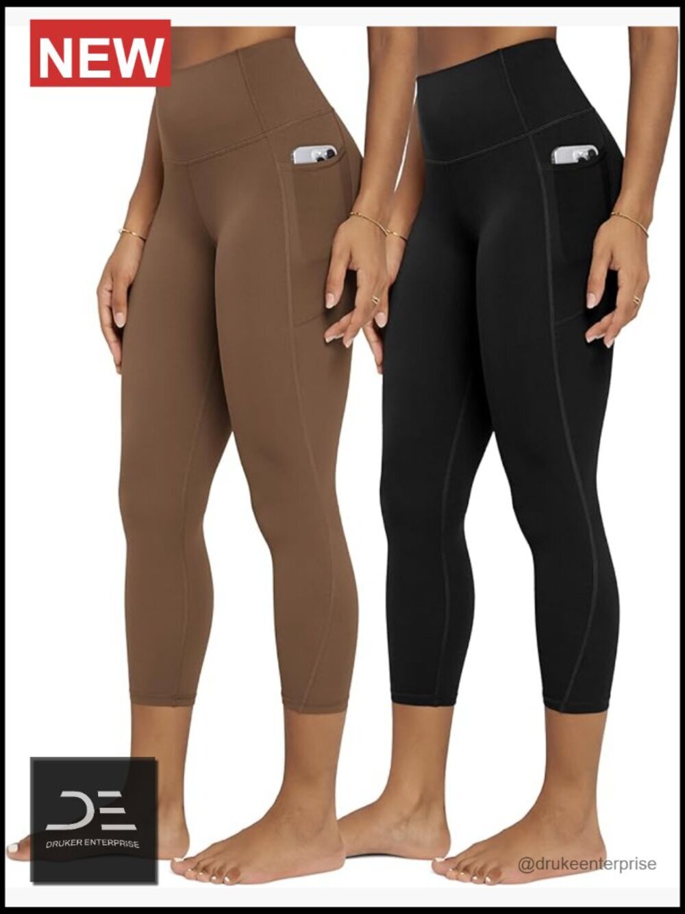 Buttery Soft High Waist Yoga Leggings with Pockets 23"